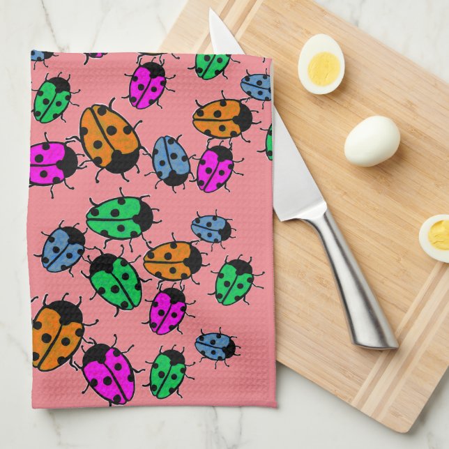 LADYBUGS KITCHEN TOWEL (Quarter Fold)