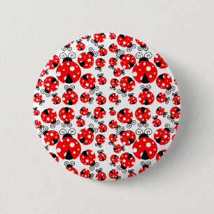 ladybugs lucky 2 inch round button