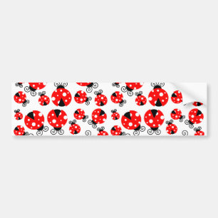 ladybugs lucky bumper sticker