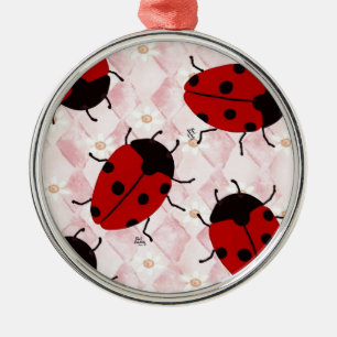 LADYBUGS METAL ORNAMENT