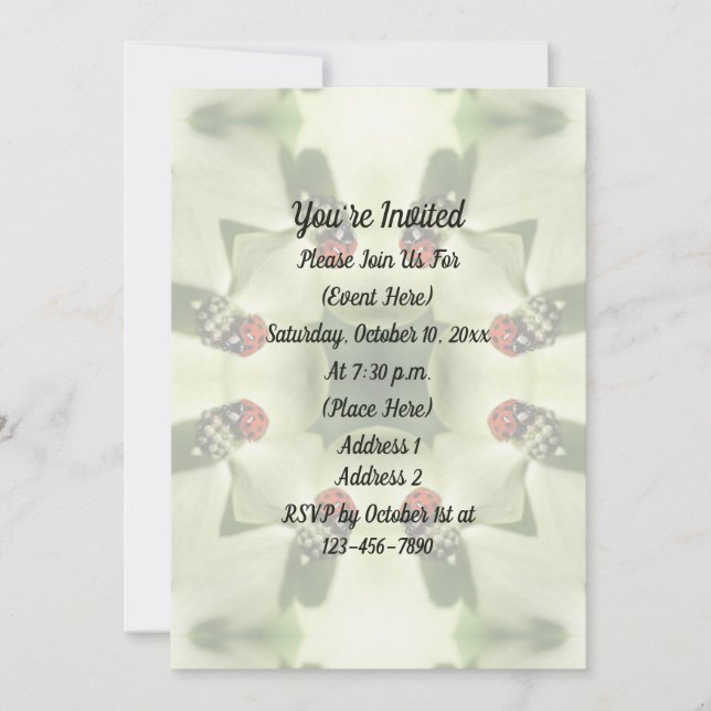 Ladybugs Nature Art Party Invitation (Front)