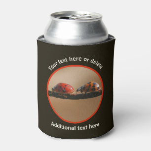 Ladybugs Nature Personalized Can Cooler