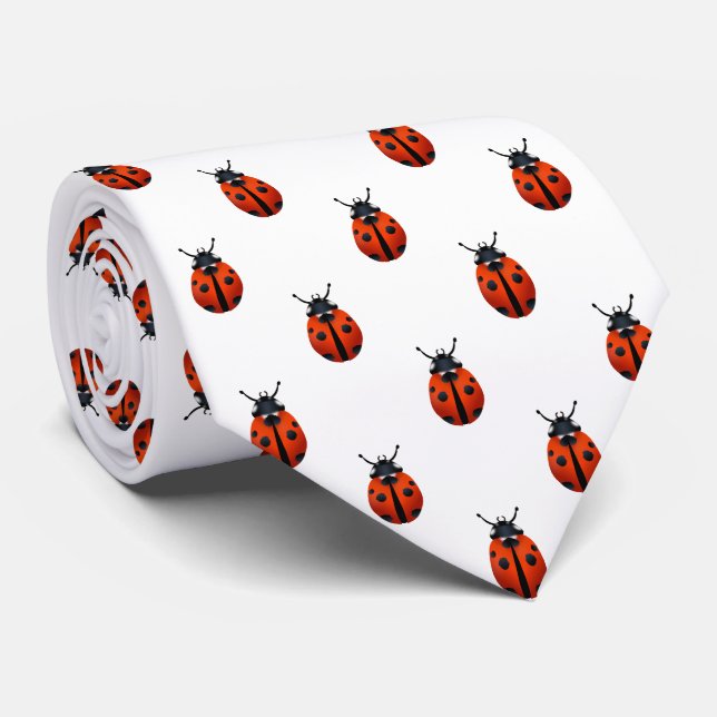 Ladybugs Neck Tie (Rolled)