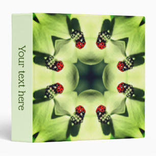 Ladybugs On Dogwood Abstract Art Personalized Binder