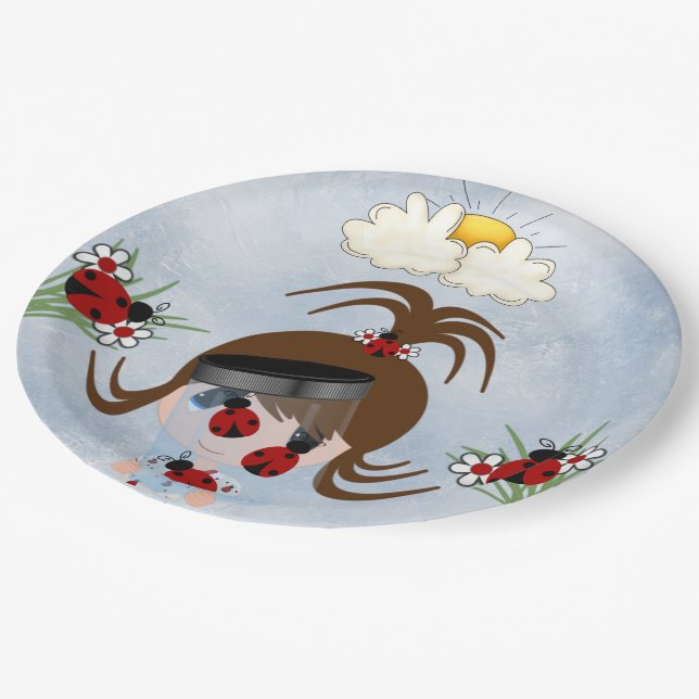 Ladybugs -  Paper Plates 9" (Angled)