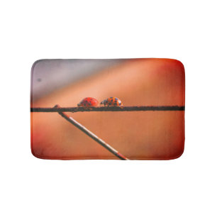 Ladybugs Play Follow The Leader Close Up Bath Mat