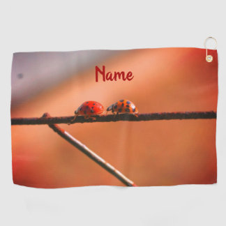 Ladybugs Play Follow The Leader Personalized Golf Towel