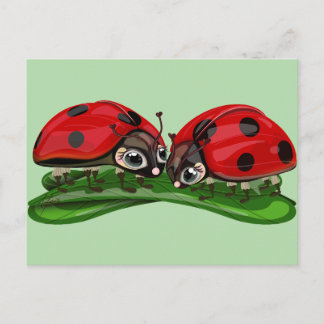 Ladybugs  postcard