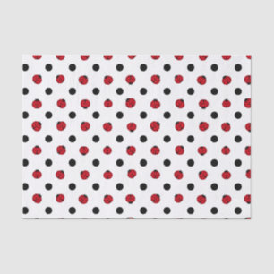 Ladybugs retro polka dots tissue paper