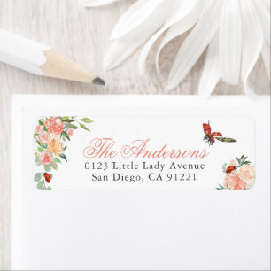 Ladybugs & Roses Return Address
