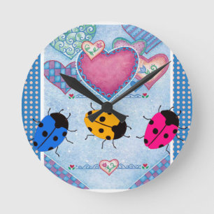 LADYBUGS ROUND CLOCK
