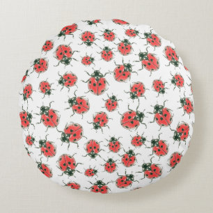Ladybugs Round Pillow
