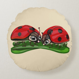 Ladybugs  round pillow