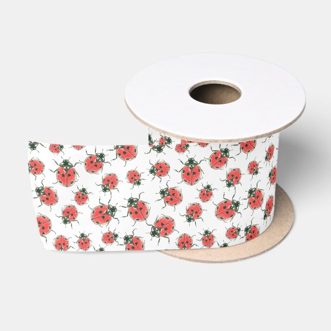 Ladybugs Satin Ribbon (Spool)