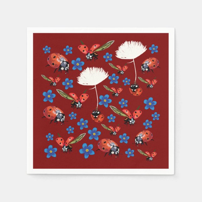 Ladybugs Spring Mood   Napkin (Front)