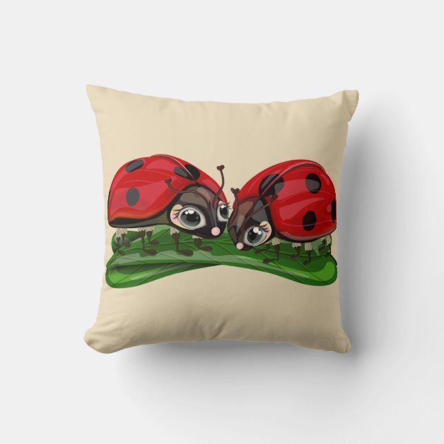 Ladybugs  throw pillow (Front)