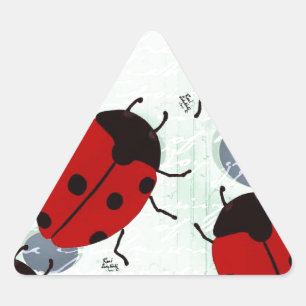LADYBUGS TRIANGLE STICKER