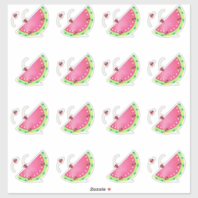 Ladybug's Watermelon contour stickers (Sheet)