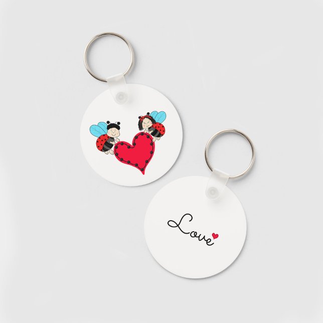Ladybugs with heart keychain (Creator Uploaded)