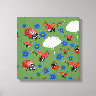 Ladybugs Wrapped Canvas