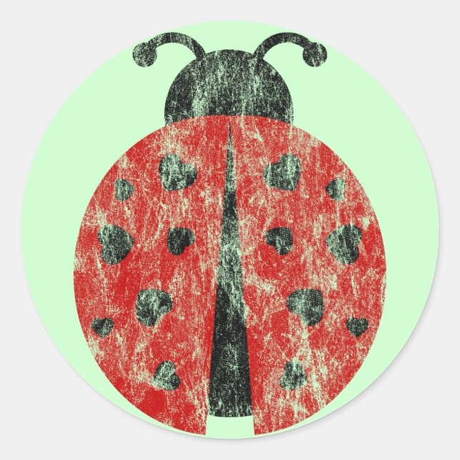 ladybugz. classic round sticker (Front)