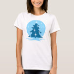 Lady's Blue Christmas Shirts Blue Tree T-Shirts<br><div class="desc">Women's Christmas T-shirt Festive Holiday T-shirts Blue Christmas Fitted T-shirts,  Shirts & Gifts for Men Women Boys Girls and Baby Christmas Tree T-shirts & Nondenominational Holiday Gifts Art & Design by Kim Hunter See www.kimhunter.ca for many more Christmas and Holiday Shirts & Gifts Online.</div>