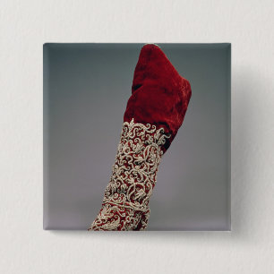 Lady's boot, 1650-1700 2 inch square button