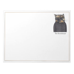 LADY'S MAID CAT 11x8.5 Notepad