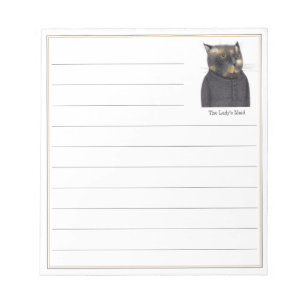 LADY'S MAID CAT 5.5x6 Notepad + Lines