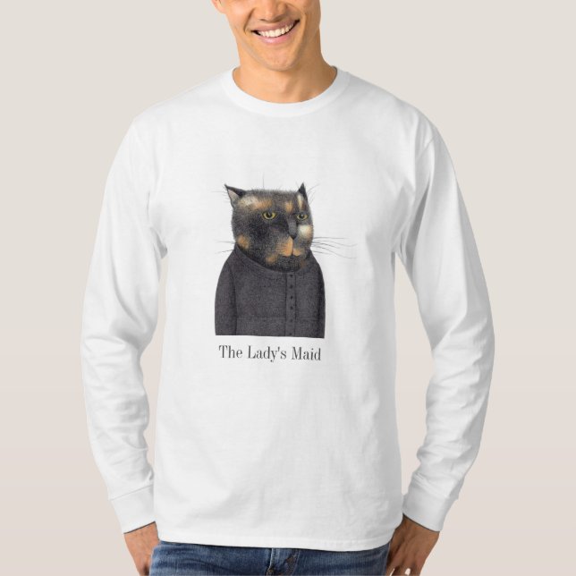 LADY'S MAID CAT Men's Basic Long Sleeve Shirt  (Front)