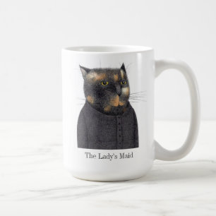 LADY'S MAID CAT Tall White Mug + Text