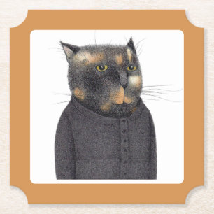 LADY'S MAID CAT Ticket Paper Coasters