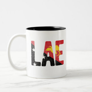 Lae with Papua New Guinea Flag Two-Tone Coffee Mug
