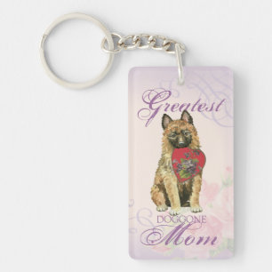 Laekenois Heart Mom Keychain