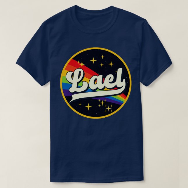 Lael Rainbow In Space Vintage Style T-Shirt (Design Front)