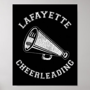 Lafayette Cheer Distressed Retro 90's Cheerleader  Poster