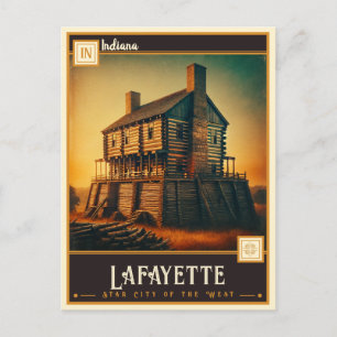 Lafayette, Indiana    Vintage Postcard