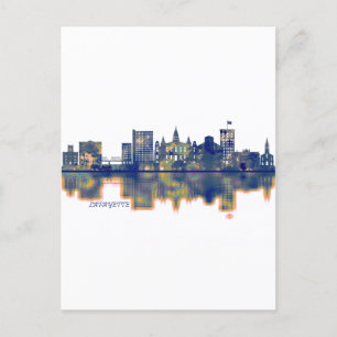 Lafayette Skyline Holiday Postcard