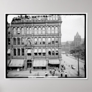 Lafayette Square, Buffalo, N.Y. Vintage c1904 Poster