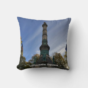 Lafayette Square Wall Clock Throw Pillow