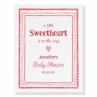 L'Affiche de bienvenue Baby shower de Sweetheart V