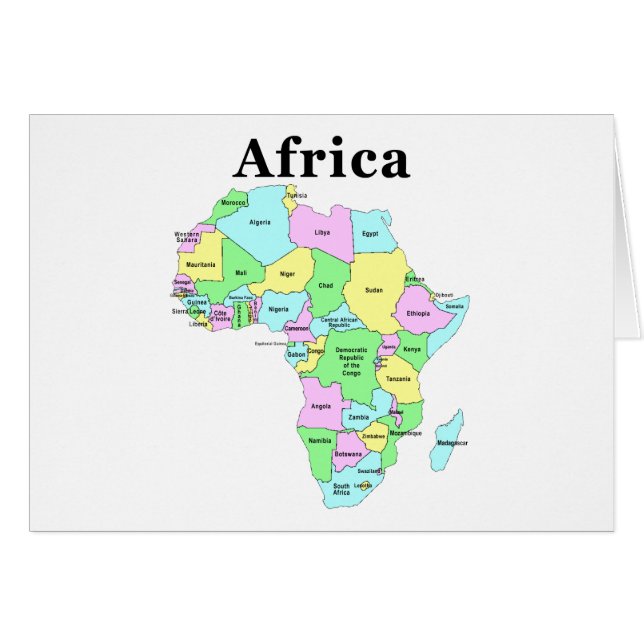 L'Afrique - carte politique (Devant horizontal)
