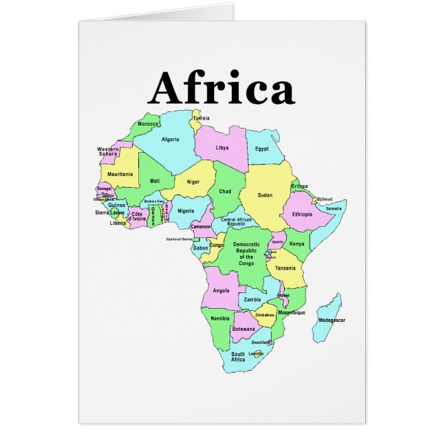 L'Afrique - carte politique (Devant)
