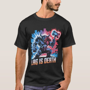 Lag Est La Mort Amusant Gamer T-Shirt Cyberpunk Mi
