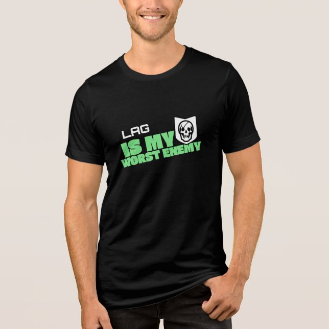 Lag is my worst enemy Gaming Humour Tri-Blend Shirt (Front)