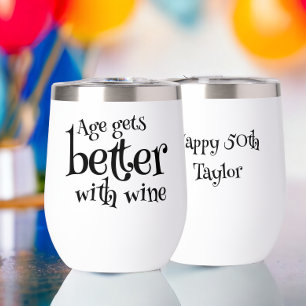 L'Âge S'Améliore Avec Le Vin Anniversaire Personna