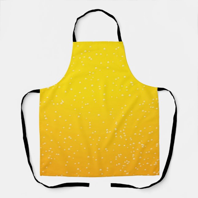 Lager Beer with Tiny Bubbles Background Art Apron (Front)