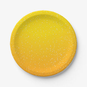 Lager Beer with Tiny Bubbles Paper Plate