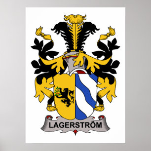 Lagerstrom Family Crest Poster