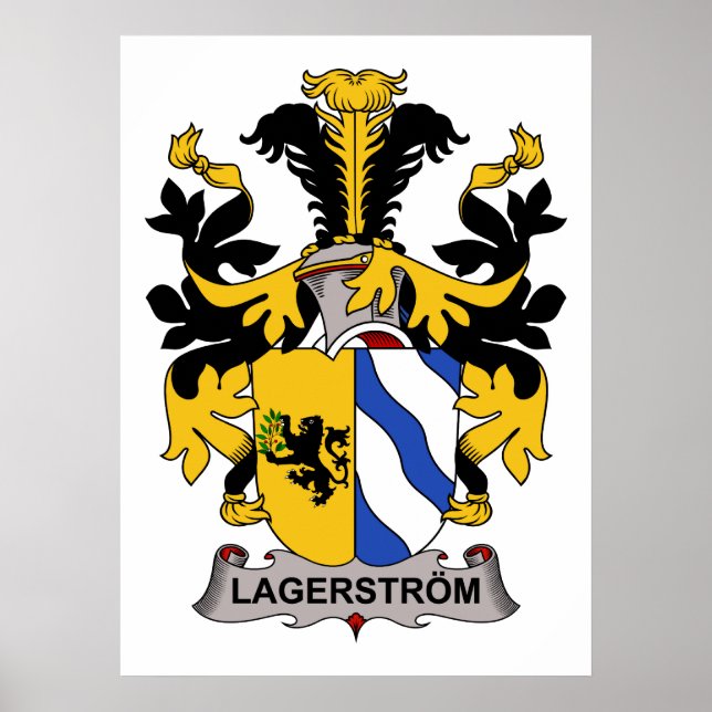 Lagerstrom Family Crest Poster (Front)